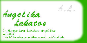 angelika lakatos business card